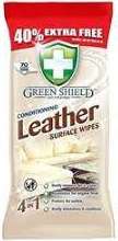 GREEN SHIELD WIPES LEATHER 70szt GB - CHUSTECZKI DO CZYSZCZENIA SKÓRY