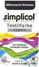 SIMPLICOL TEXTILFARBE EXPERT MITTERNACHT - SCHWARZ  DE - BARWNIK DO TKANIN