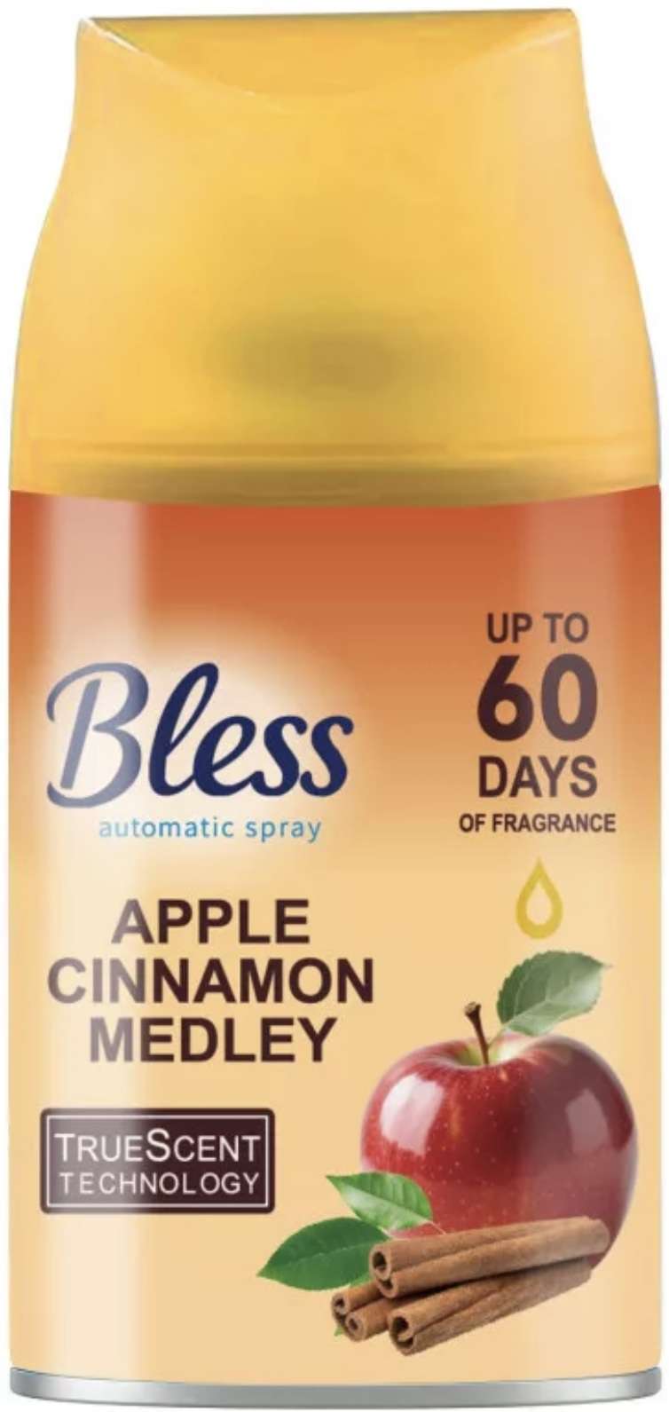 BLESS AUTOMATIC SPRAY REFILL 250ML APPLE CINNAMON MEDLEY  HU/DE/GB/PL - ODŚWIEŻACZ POWIETRZA / ZAPAS