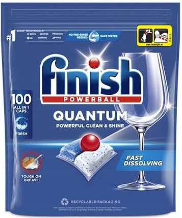 FINISH POWERBALL QUANTUM 100SZT FRESH  CZ/SK/HU - KAPSUŁKI DO ZMYWARKI