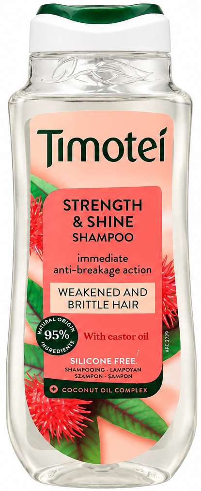 TIMOTEI SHAMPOO 300 ML STRENGTH & SHINE WITH CASTOR OIL MULTI - SZAMPON WŁOSY OSŁABIONE I KRUCHE 