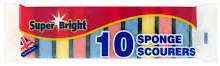 SUPER BRIGHT SPONGE SCOURERS 10ER GB - ZMYWAK KUCHENNY