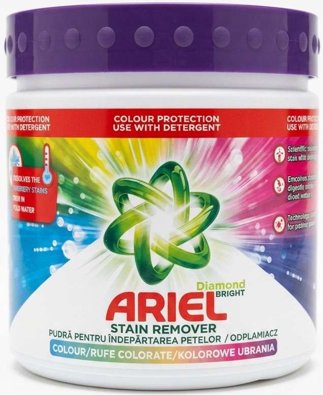ARIEL STAIN REMOVER DIAMOND BRIGHT 500G COLOR PL - ODPLAMIACZ DO TKANIN W PROSZKU