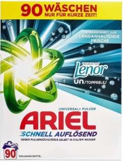 ARIEL PULVER 90WL / 4,95KG UNIVERSAL+ LENOR UNSTOPPABLES  DE - PROSZEK DO PRANIA