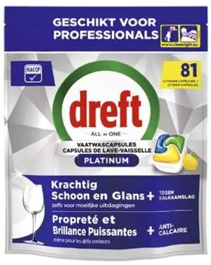 DREFT PLATINUM ALL IN ONE 81szt CITRON  NL - KAPSUŁKI DO ZMYWARKI