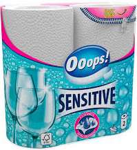OOOPS! SENSITIVE PAPER TOWEL 2 ROLKI - 2 WAR / 2 X 50 LISTKÓW MULTI  FSC-Mix - RĘCZNIK PAPIEROWY