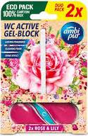 AMBI PUR ACTIVE GEL-BLOCK 2 X 45G ROSE & LILY  MULTI - KOSTKA DO WC