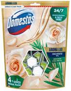 DOMESTOS WC AROMA LUX WHITE ROSE & TEA TREE OIL 4 X 55G PL - ZAWIESZKA DO WC