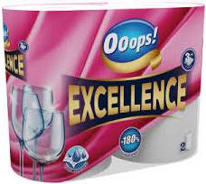OOOPS! EXCELLENCE PAPER TOWEL 2 ROLKI - 3 WAR / 2 X 75 LISTKÓW MULTI FSC-Mix - RĘCZNIK PAPIEROWY