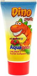 DINO SMILE AQUAPROX TOOTHPASTE STRAWBERRY 60G - PASTA DO ZĘBÓW DLA DZIECI