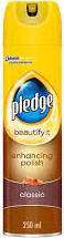 PLEDGE SPRAY WOOD CLASSIC 250ML GB - PREPARAT DO CZYSZCZENIA POWIERZCHNI DREWNIANYCH
