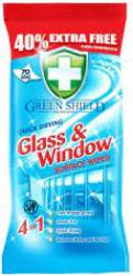 GREEN SHIELD GLASS & WINDOW WIPES 70szt GB - CHUSTECZKI DO CZYSZCZENIA