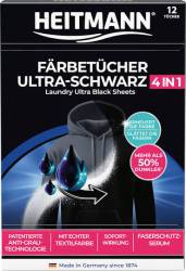 HEITMANN FARBETUCHER ULTRA-SCHWARZ 12 SZT  DE - CHUSTECZKI DO PRANIA CIEMNYCH TKANIN