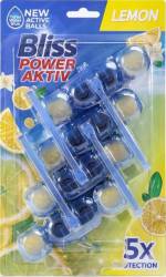 BLISS POWER AKTIV WC BLUE WATER 4 X 55G LEMON MULTI - ZAWIESZKA DO WC BARWIĄCA