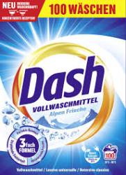 DASH PULVER 100WL / 5KG VOLLWASCHMITTEL ALPEN FRISCHE  DE - PROSZEK DO PRANIA