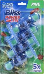 BLISS POWER AKTIV WC BLUE WATER 4 X 55G PINE MULTI - ZAWIESZKA DO WC BARWIĄCA