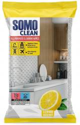 SOMO CLEAN ALL-PURPOSE CLEANING WIPES 72 SZT LEMON SCENT  MULTI - CHUSTECZKI NAWILŻANE DO CZYSZCZENIA