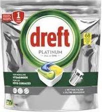 DREFT PLATINUM ALL IN ONE LEMON 68szt NL/FR - KAPSUŁKI DO ZMYWARKI