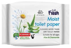 FRESH SOFT MOIST TOILET PAPER ALOE & CHAMOMILE 42szt MULTI - NAWILŻANY PAPIER TOALETOWY SPŁUKIWANY(BIODEGRADOWALNY)