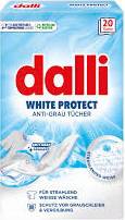 DALLI WHITE PROTECT ANTI GRAU TÜCHER 20szt DE - CHUSTECZKI WYŁAPUJĄCE DO PRANIA