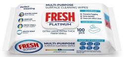FRESH PLATINUM MULTI-PURPOSE SUPERFACE CLEANING WIPES 100 SZT SAVON DE MARSEILLE MULTI - CHUSTECZKI NAWILŻANE DO CZYSZCZENIA
