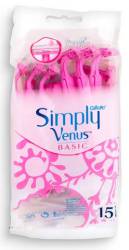 GILLETTE SIMPLY VENUS BASIC DISPOSABLE RAZORS 15 szt MULTI - MASZYNKA DO GOLENIA DLA KOBIET