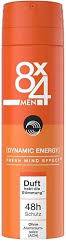 8X4 DEODORANT SPRAY MEN DYNAMIC ENERGY 150ML DE - DEZODORANT/ANTYPERSPIRANT SPRAY