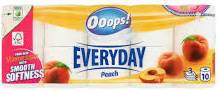 OOOPS! EVERYDAY PEACH TOILET PAPER 10 ROLEK / 3 WARSTWY - 115 LISTKÓW MULTI FSC-Mix - PAPIER TOALETOWY