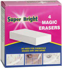 SUPER BRIGHT MAGIC ERASER 4szt GB - GĄBKA MAGICZNA DO CZYSZCZENIA