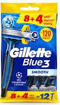 GILLETTE BLUE 3 SMOOTH 12szt - MASZYNKA DO GOLENIA