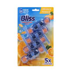BLISS POWER AKTIV WC BLUE WATER 4 X 50G ORANGE POWER  MULTI - ZAWIESZKA DO WC BARWIĄCA