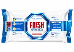 FRESH POWER CLEAN MULTI-PURPOSE CLEANING WIPES 60szt SAVON DE MARSEILLE  MULTI - CHUSTECZKI NAWILŻANE DO CZYSZCZENIA