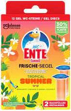 WC ENTE FRISCHE-SIEGEL NACHFULLER 2X36ML-12 SZT TROPICAL SUMMER  DE - KRĄŻKI ŻELOWE DO WC - ZAPAS