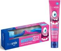 TRUESMILE TOOTHPASTE 75ML + TOOTHBRUSH MONSTER KIDS BUBBLE GUM GB - PASTA DO ZĘBÓW DLA DZIECI + SZCZOTECZKA