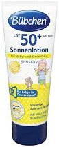 BUBCHEN SENSITIV SONNENLOTION 100ML LSF50+ - MLECZKO OCHRANIAJĄCE DLA DZIECI DO OPALANIA