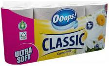 OOOPS! CLASSIC CAMOMILE TOILET PAPER 8 ROLEK / 3 WARSTWY - 140 LISTKÓW MULTI FSC-Mix - PAPIER TOALETOWY