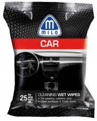 MATTES MILO CAR CLEANING WET WIPES 25szt - CHUSTECZKI DO CZYSZCZENIA KOKPITU W SAMOCHODZIE 