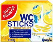 G&G WC STICKS 4X40G ZITRONENDUFT DE - ZAWIESZKA DO WC KOSZYK