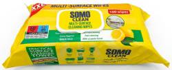 SOMO CLEAN MULTI-SURFACE CLEANING WIPES 100 SZT XXL LEMON  MULTI - CHUSTECZKI NAWILŻANE DO CZYSZCZENIA