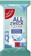 G&G ALLZWECKREINIGER TUECHER 80SZT FRISCHEDUFT DE - CHUSTECZKI  NAWILŻANE DO CZYSZCZENIA UNIWERSALNE