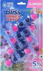 BLISS POWER AKTIV WC BLUE WATER 4 X 55G FLOWERS MULTI - ZAWIESZKA DO WC BARWIĄCA