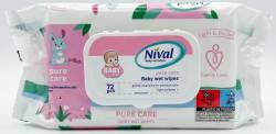 NIVAL BABY WET WIPES 72 SZT PURE CARE  MULTI - CHUSTECZKI NAWILŻANE DLA DZIECI