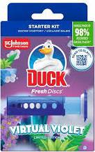 DUCK WC DISCS 36ML 6 SZT VIRTUAL VIOLET - KRĄŻKI ŻELOWE DO WC - STARTER