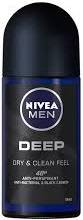 NIVEA ROLL- ON MEN DEEP DRY & CLEAN FEEL 50ML - ANTYPERSPIRANT W KULCE