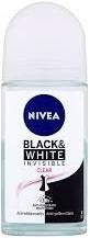 NIVEA ROLL- ON WOMAN BLACK & WHITE INVISIBLE CLEAR 50ML - ANTYPERSPIRANT W KULCE 
